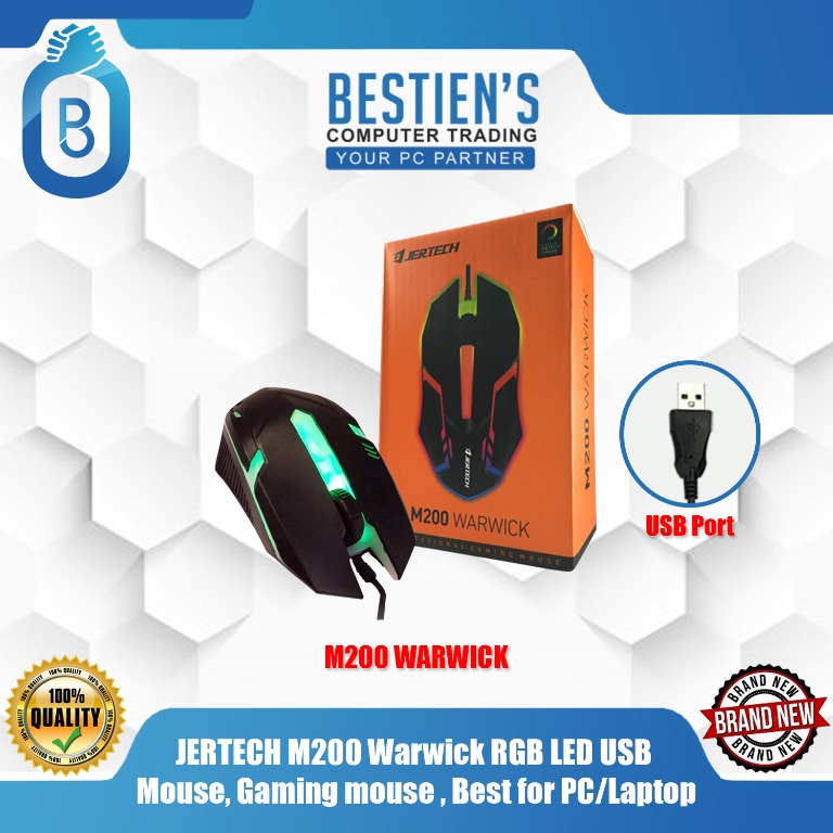 JERTECH M200 Warwick RGB LED USB Mouse, Gaming mouse , Best for PC
