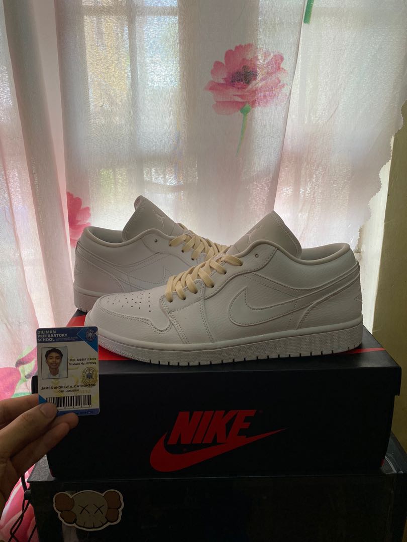 retro 1 low triple white