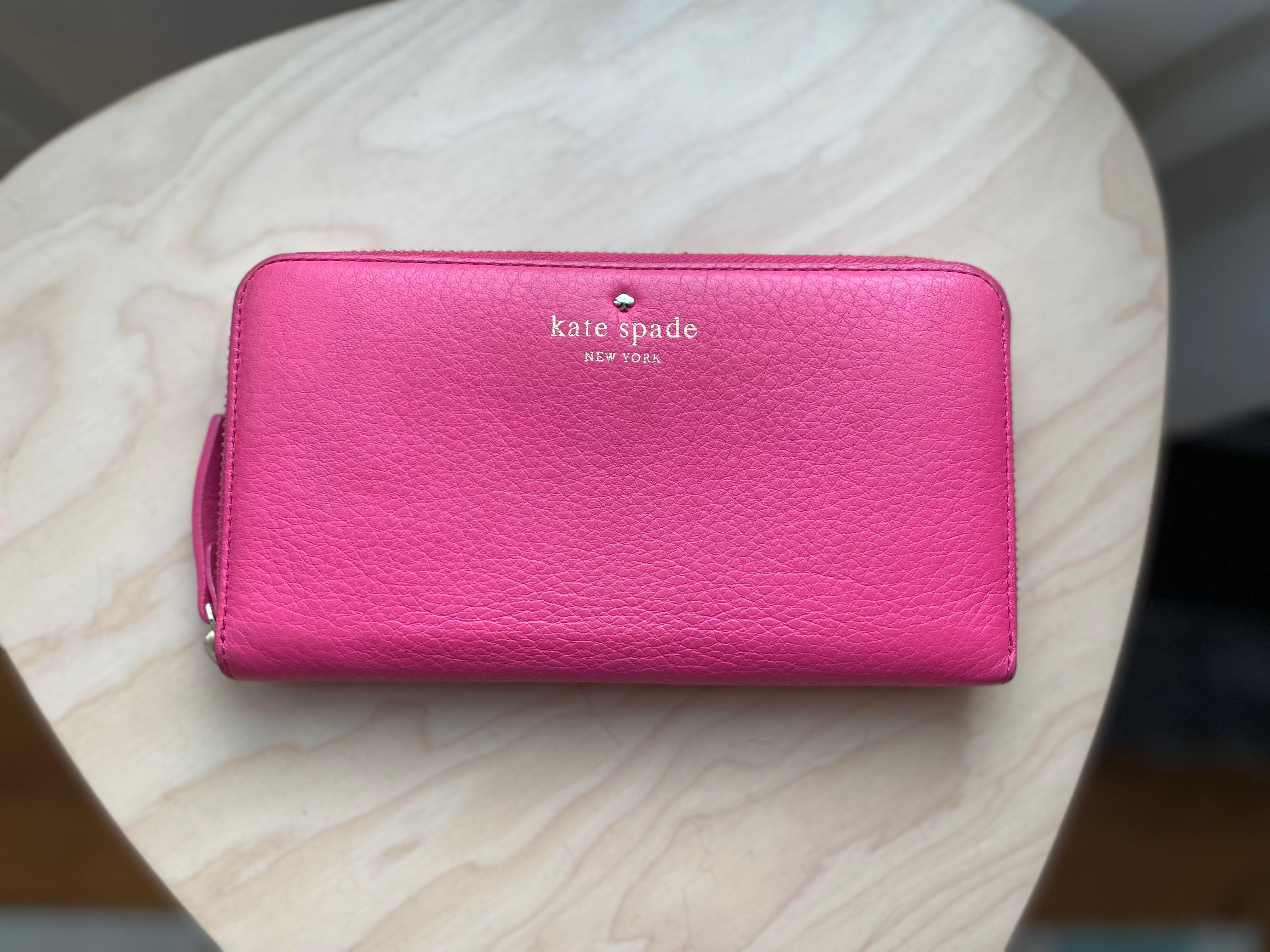 Kate Spade Bright Pink wallet, Women's Fashion, Bags & Wallets, Wallets &  Card Holders on Carousell