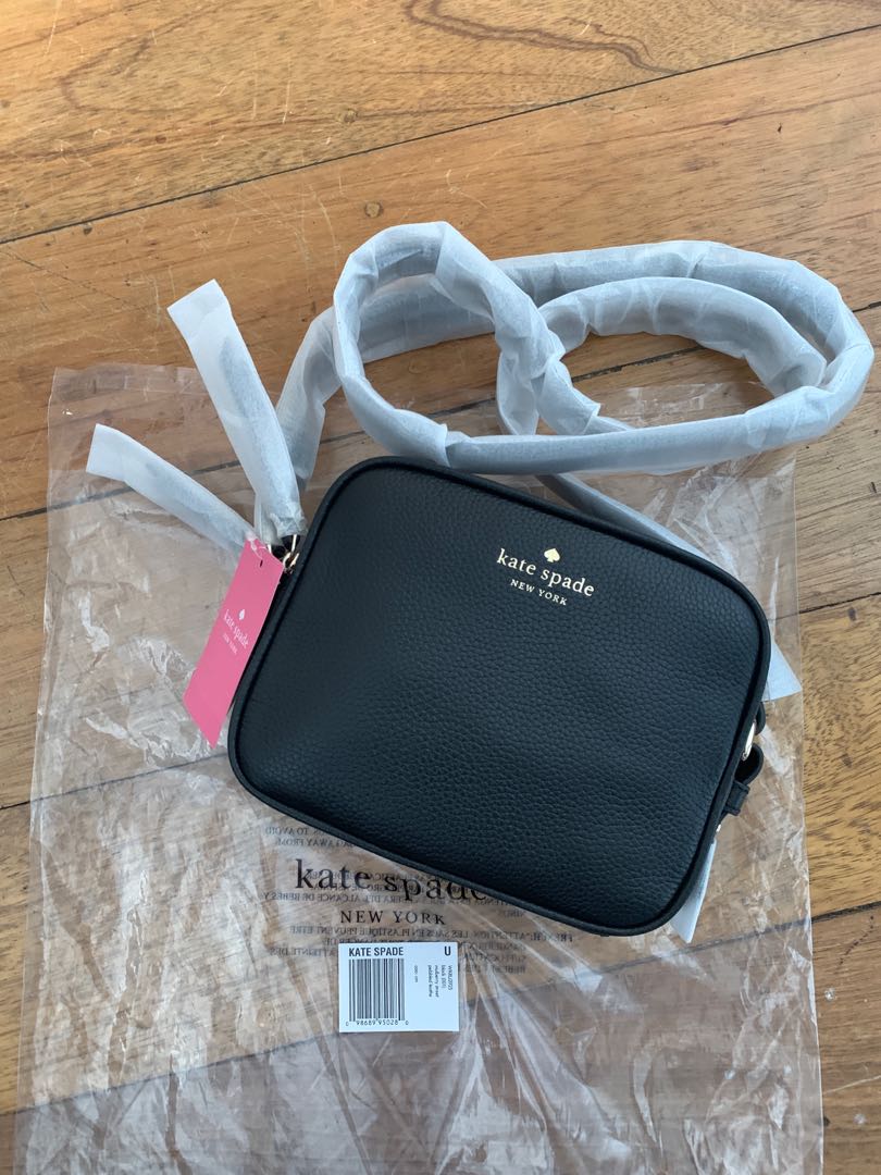 Kate Spade Mulberry Street Pyper Sling Bag Black Pebbled Leather, Women