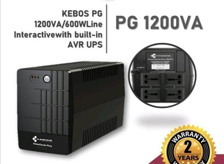 KEBOS Uninterruptable Power Supply PG650-2000VA (Category: Computer Parts) located in Quezon City. Submitted by ann_xbs (Listing ID 1154625960, Image 2). Description: 650VA - ₱2,750 1200VA - ₱6,5 1500VA - ₱9,860 2000VA - ₱10,285 PRODUCT DESCRIPTION KEBOS PG650 to 2000VA [Line Interactive UPS] PG650-2000 Line Interactive UPS is a “Lite” UPS to protect your power of personal computers. It provides comprehensive protection in a small and economic pa