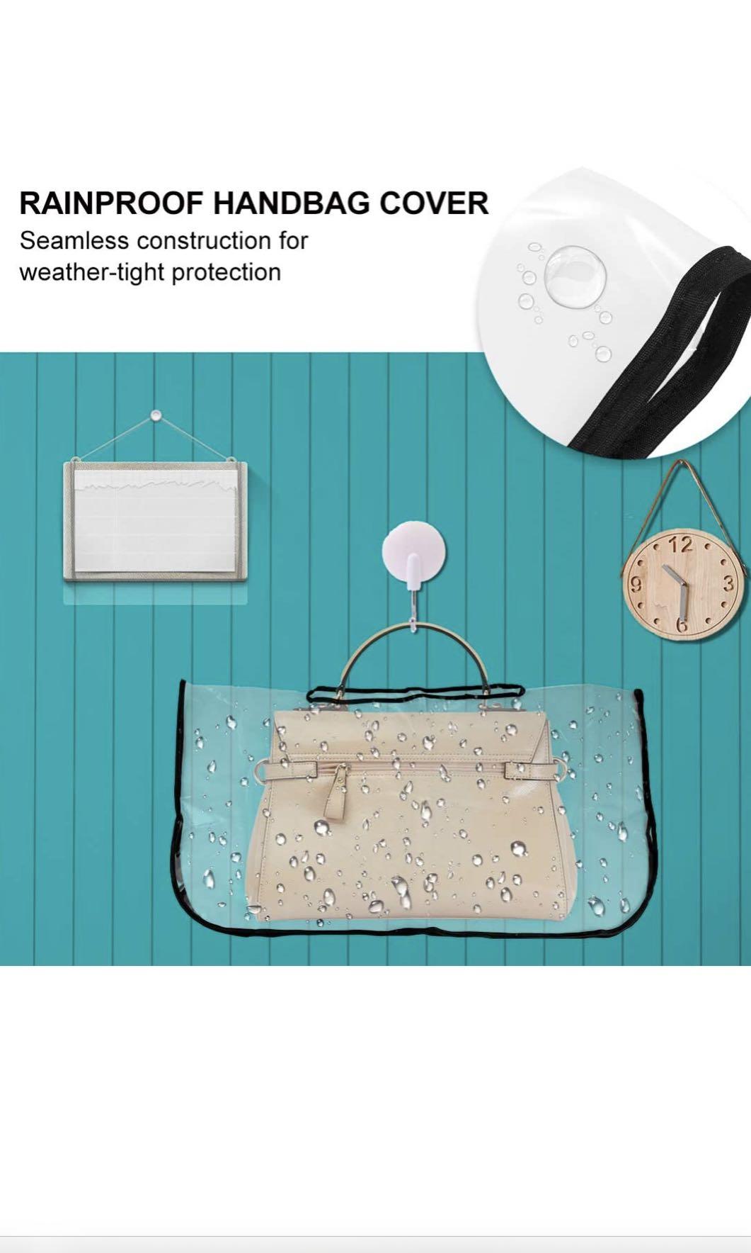 Handbag Waterproof Rain Protector Handbag Cover Tote Bag Purses Raincoat  for Outdoor Trip Travel 70x70cm Transparent