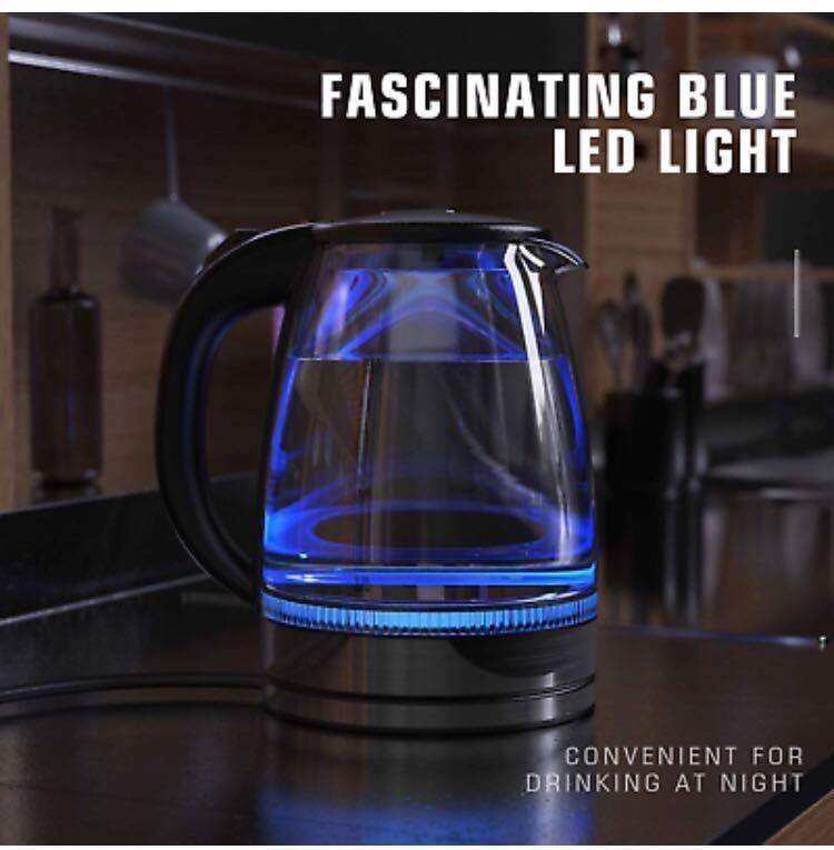 K.SR HadinEEon Electric Kettle 1.7L Glass Electric Tea Kettle, TV