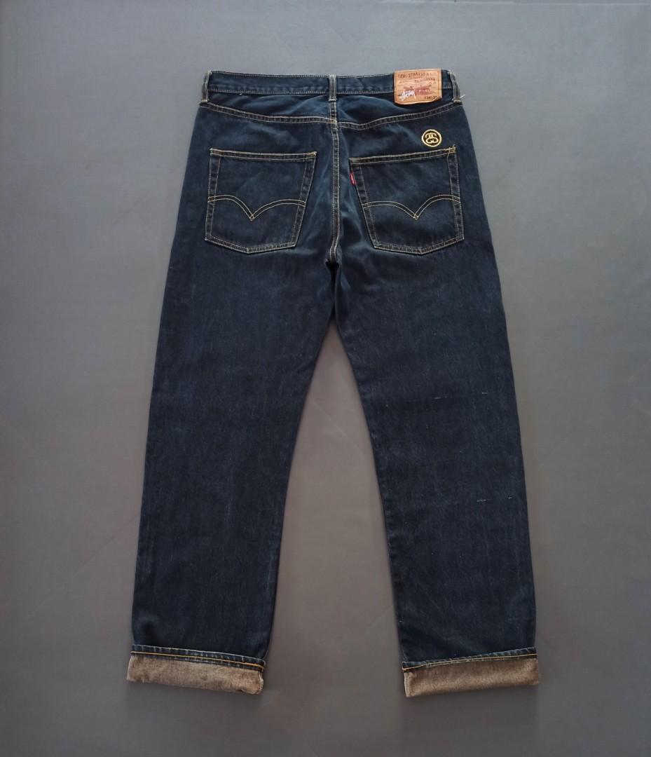 Levi's X Stussy Selvedge Jeans Size 36, Fesyen Pria, Pakaian , Bawahan di  Carousell