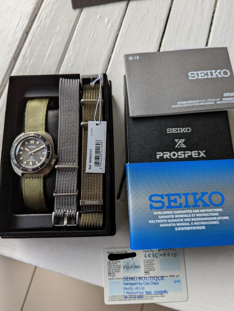LNIB Seiko Prospex SPB237J1 SBDC143 Captain Willard watch with 2 Seichu  fabric straps, Luxury, Watches on Carousell