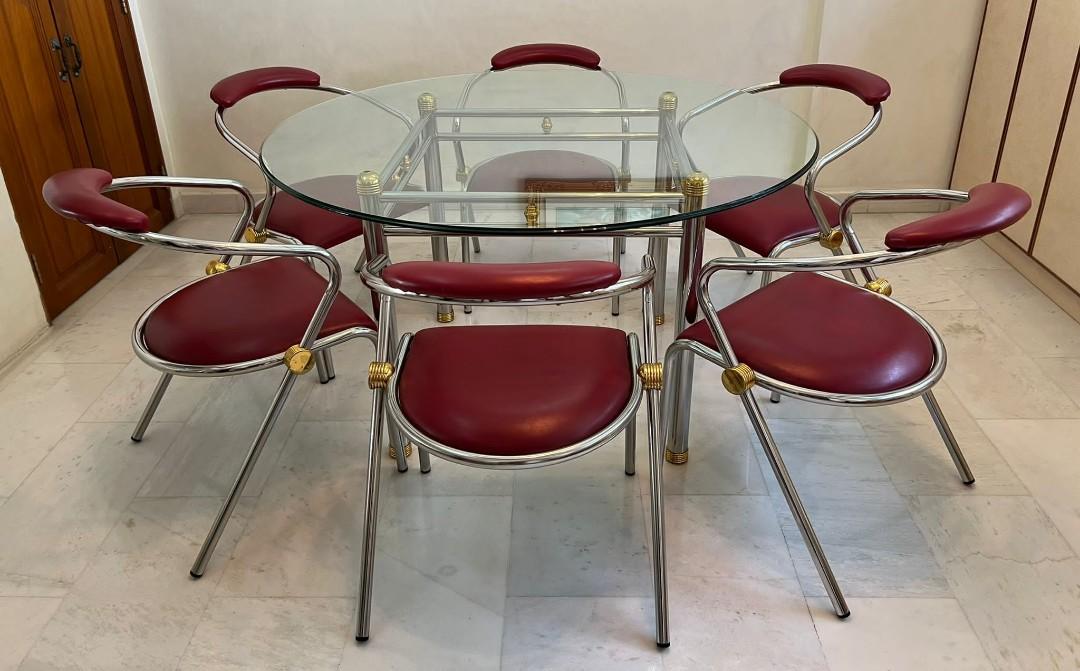 Steel dining table hotsell set 6 seater price