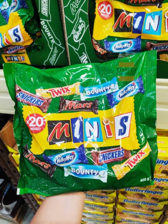 MARS Assorted Mixed Minis Food Carousell Milky Drinks, Way Instant Packaged on & Food & Bites Chocolate Snickers 400g, Twix Bounty