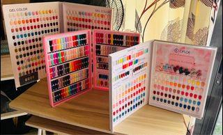 Nail gel color card book