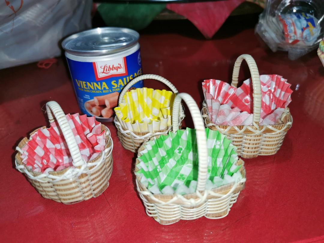 Miniature Native baskets(4 pcs ) (Category: Storage Boxes & Baskets) located in Quezon City. Submitted by belikabim2014 (Listing ID 1154750636, Image 1). Description: Set of 4 miniature native baskets 2 round 2 rectangular Pls see picture for size approximation Shpng via courier of choice under buyers account Novaliches location.