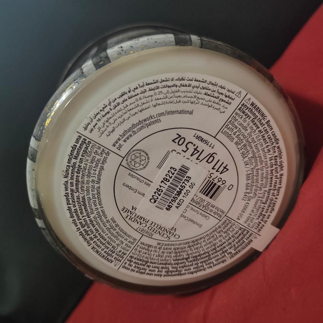 ORIGINAL WHITE BARN BATH AND BODY WORKS FIRESIDE SCENTED CANDLE THREE