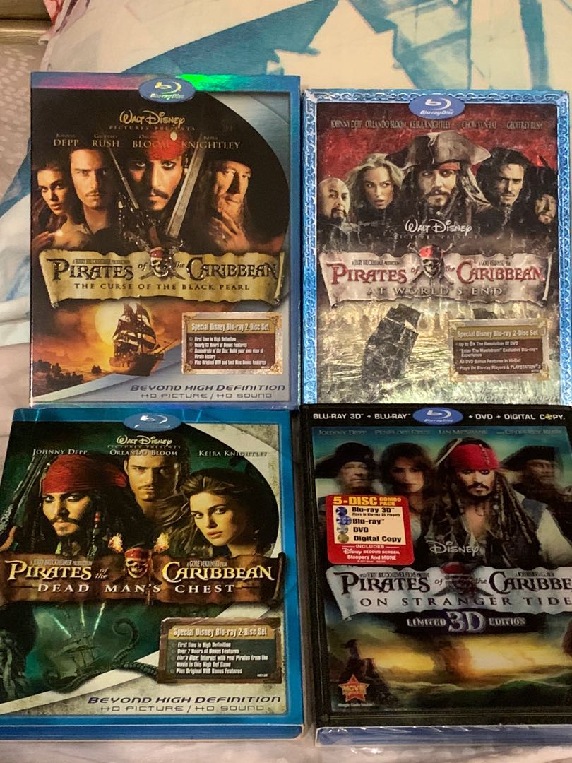 Pirates Of The Carribean 1-4 Original Bluray Movies (US Import With