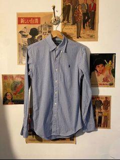 Polo藍黑色格紋襯 Slim Fit