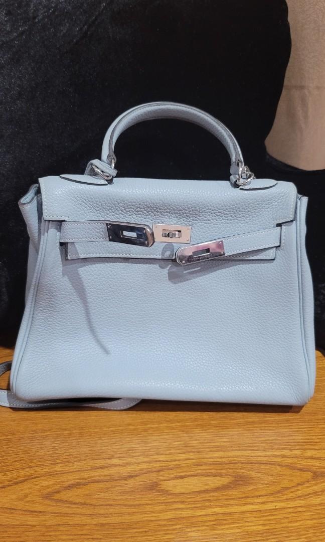 Pre owned kelly hermes powder blue Women s Fashion Bags Wallets Cross body Bags on Carousell