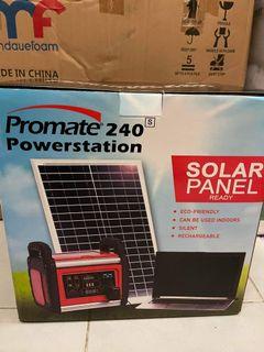 Promate 240 Powerstation (400W Power) with Solar Panel bundle