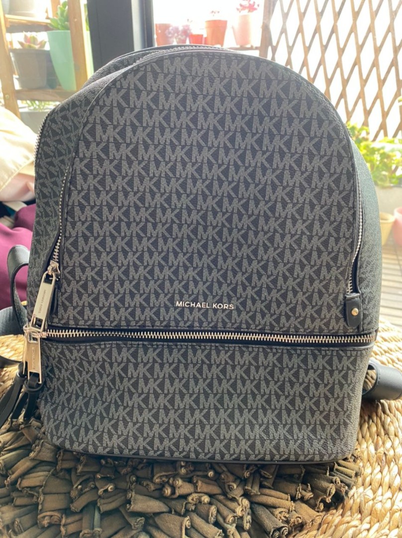 RHEA MK Logo Michael Kors Backpack Black Luxury Bags Wallets