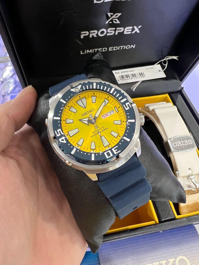 Seiko cheap prospex yellow