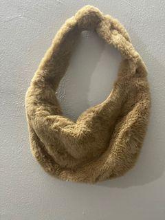 Shein fluffy khaki handbag