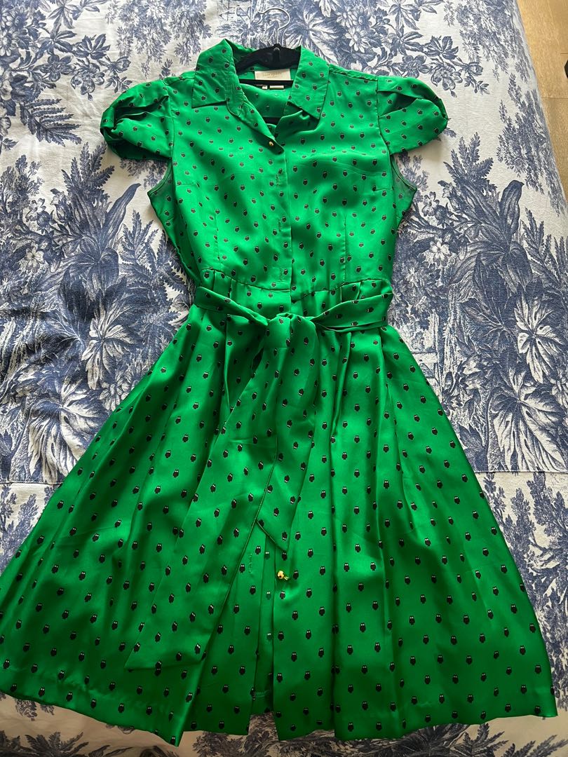 Stunning Kate Spade dress in bottle green, Women's Fashion, Dresses & Sets,  Dresses on Carousell