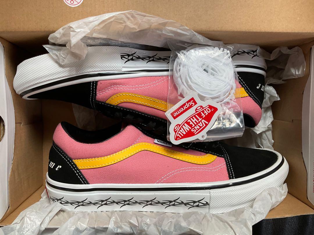 Supreme Vans Skate Old Skool Tribal Black Pink (US.10 UK.9 EU.43