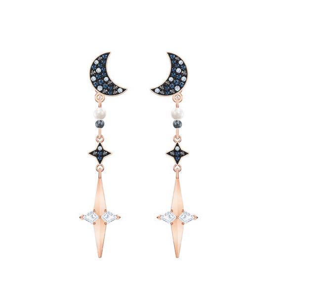 Swarovski moon clearance star earrings