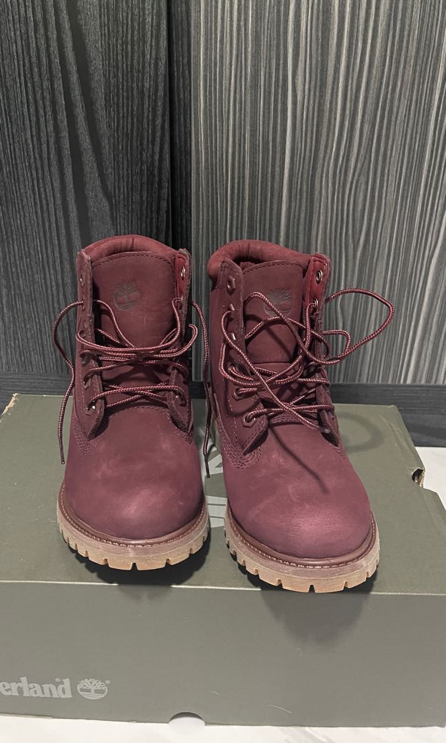 Timberland Boots Maroon Authentic Women s Fashion Footwear