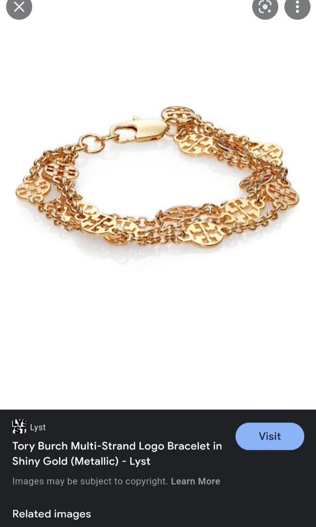 Tory burch multi strand logo bracelet hot sale