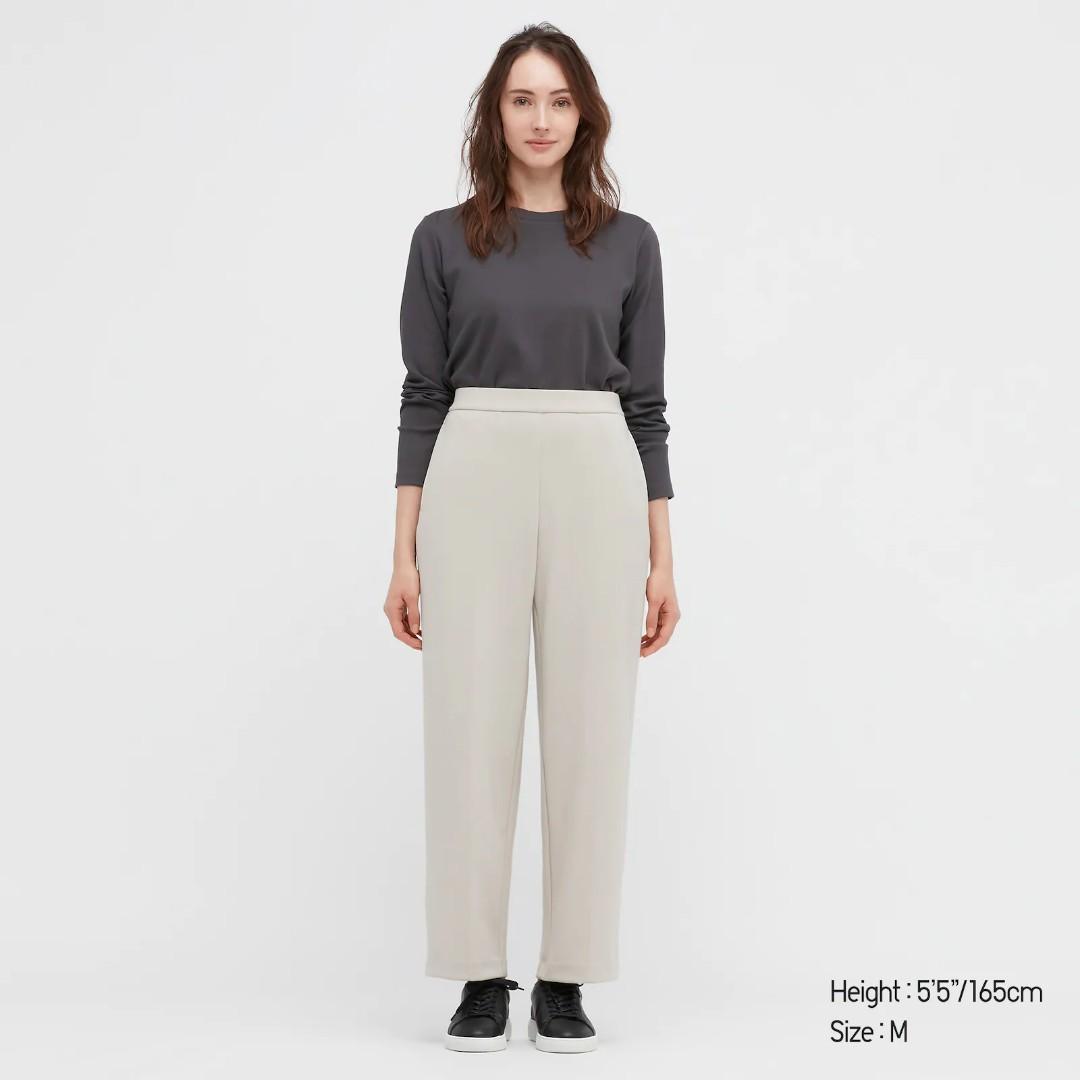 Uniqlo striped ezy ankle pants grey, Women's Fashion, Bottoms, Other  Bottoms on Carousell