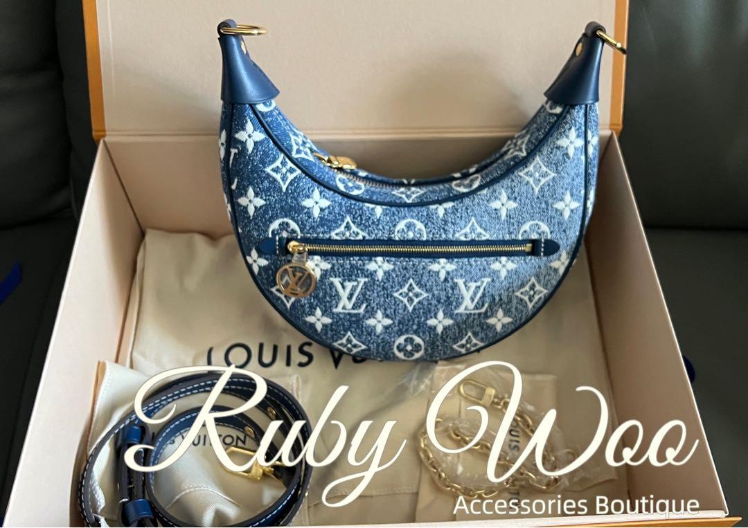 LV Louis Vuitton Denim Loop Bag, Luxury, Bags & Wallets on Carousell