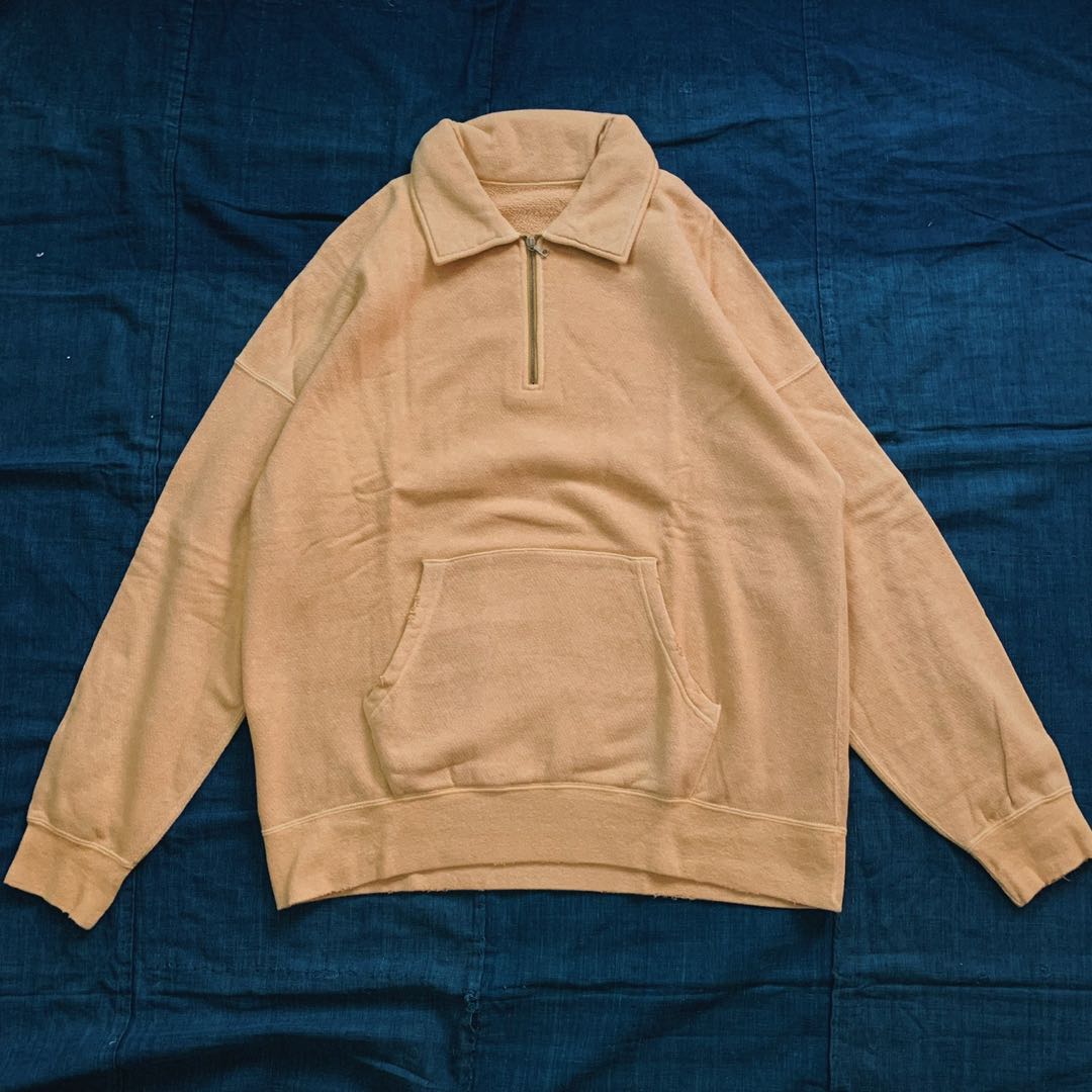 Visvim jumbo sweat zip up PO uneven dye, Men's Fashion, Tops