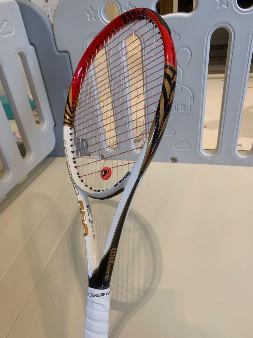 Wilson Federer Pro 105 sq inch 275g racket, Sports Equipment 