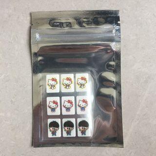 全新🌈小瓜呆xHello Kitty聯名 口罩精油香氛貼 9個貼片 薄荷精油成分 小瓜呆脆笛酥