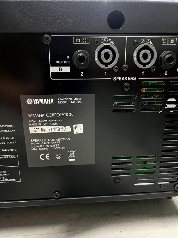 Yamaha Powered Mixer EMX212S, Audio, Soundbars, Speakers & Amplifiers