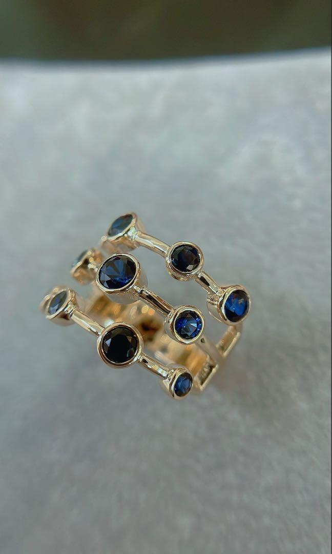 Chunky best sale sapphire ring