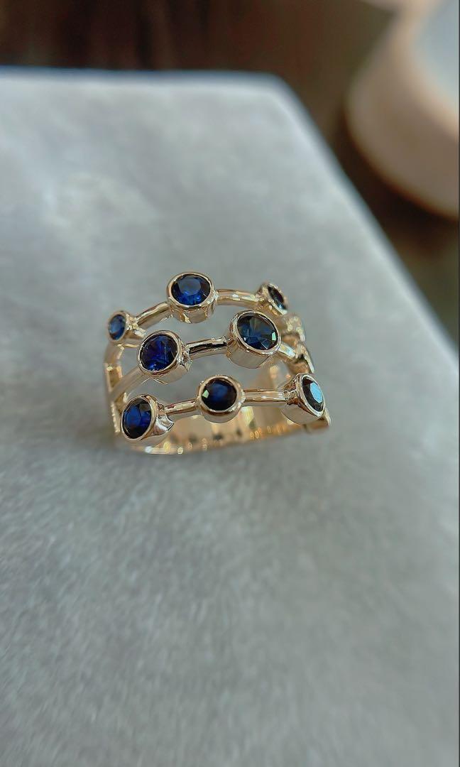 Chunky best sale sapphire ring