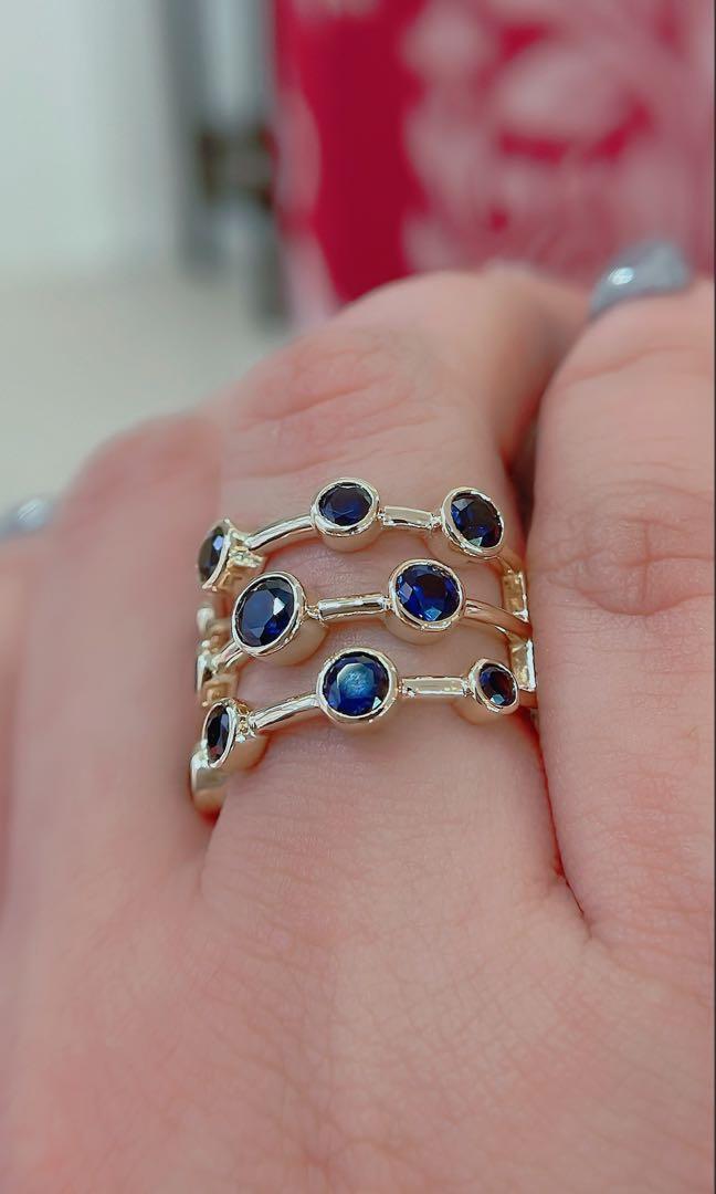 Chunky best sale sapphire ring