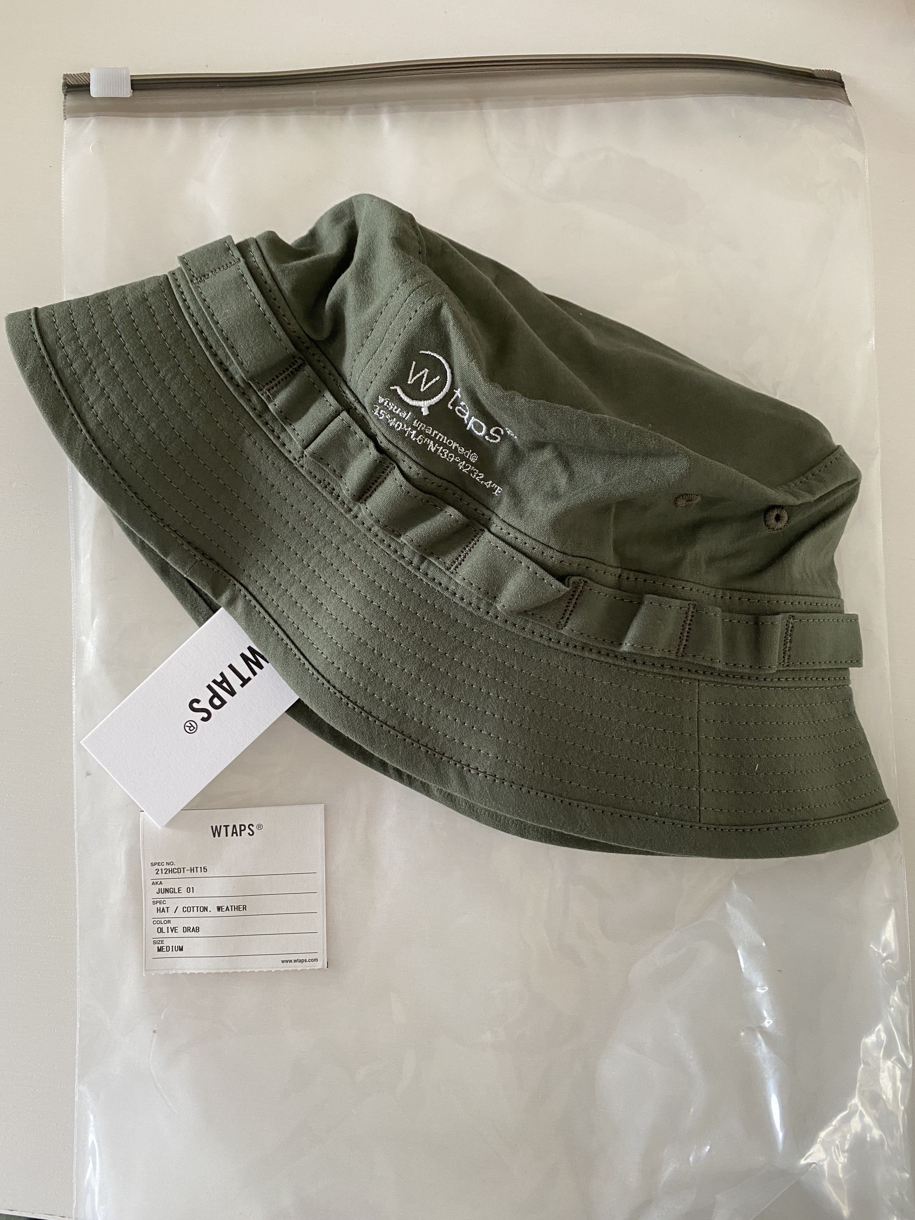 2021 Wtaps Jungle 01 Hat/Cotton. weather olive drab medium 漁夫帽
