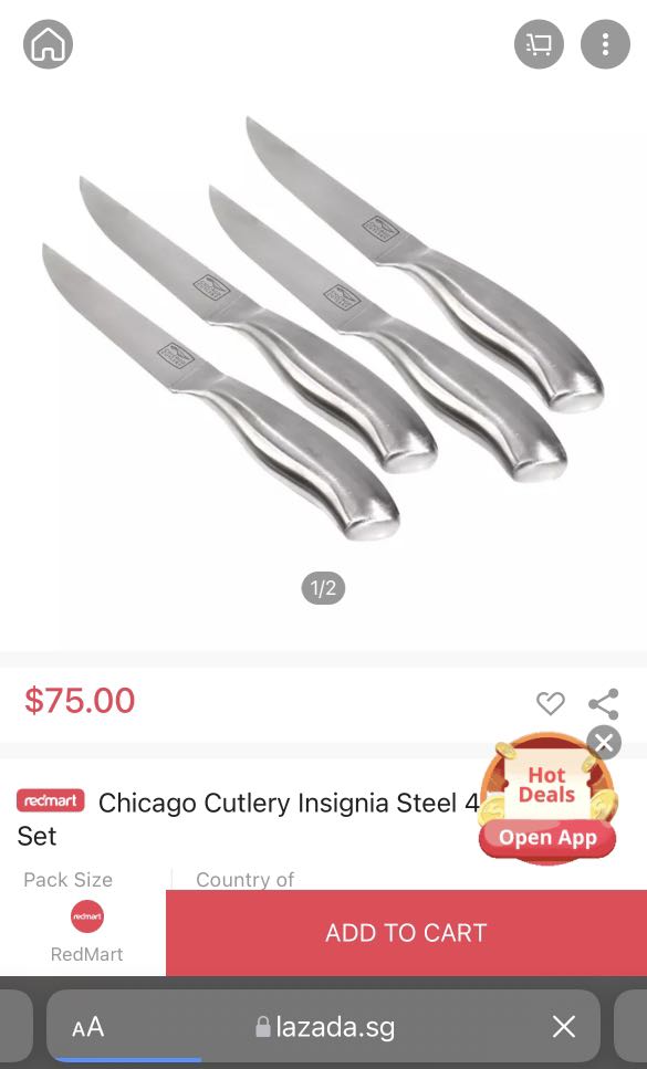 4 Chicago cutlery steak knives, Furniture & Home Living, Kitchenware