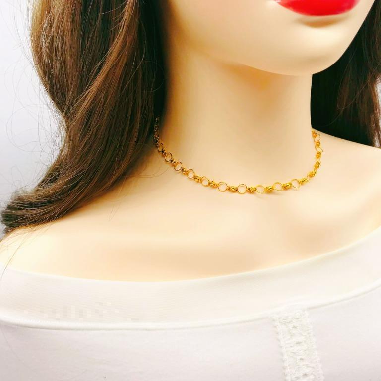 Gold choker cheap with circles