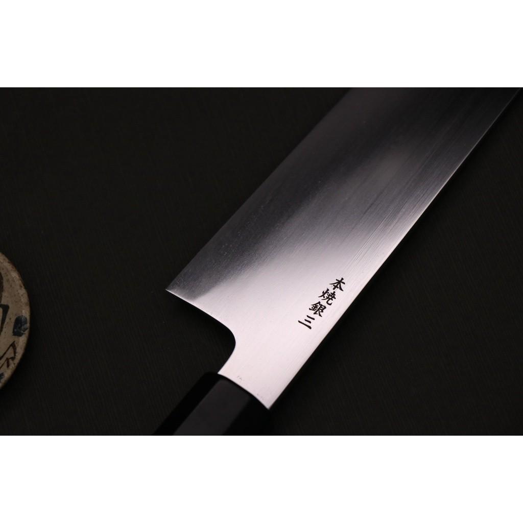 🇯🇵堺實光【本燒銀三鋼和牛刀210mm 黑檀八角黑水牛】實光刃物 🇯🇵堺實光【本燒銀三鋼和牛刀210mm 黑檀八角黑水牛】實光刃物