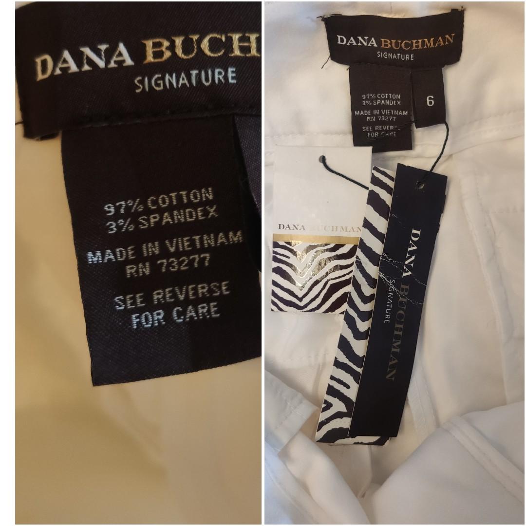 Dana Buchman Signature white capri pants size 10 RN# 73277 cotton & spandex