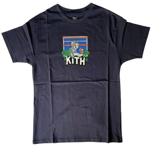 Kith x Tom Jerry Hang Out Tee Navy Men s Fashion Tops