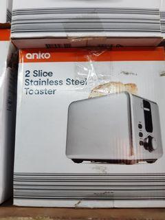 Anko 2 Slice Stainless Steel Toaster