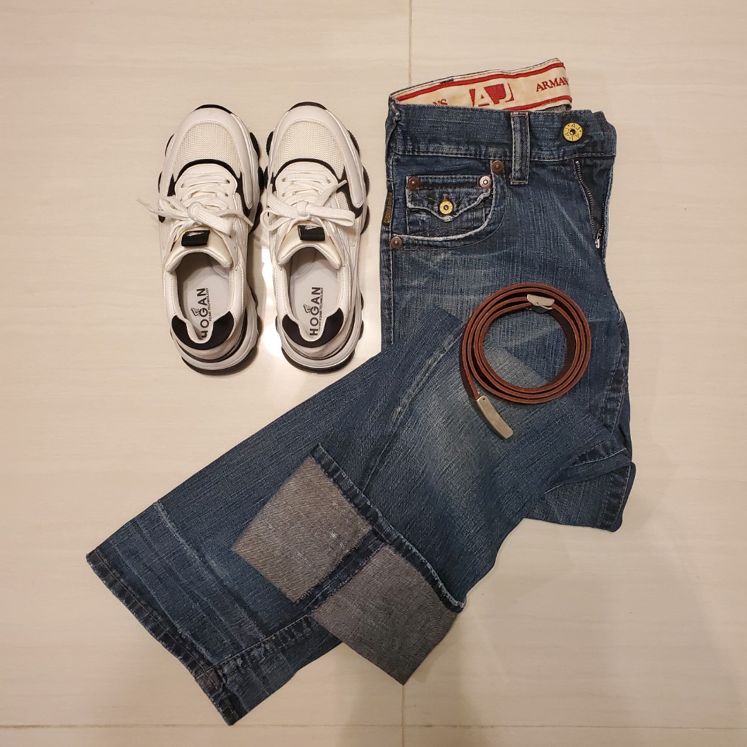 Armani Jeans Indigo 005 series 牛仔褲, 男裝, 褲＆半截裙, 牛仔褲- Carousell