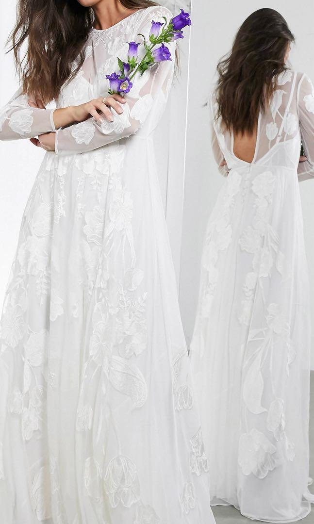 Asos edition nouveau embroidered maxi dress online