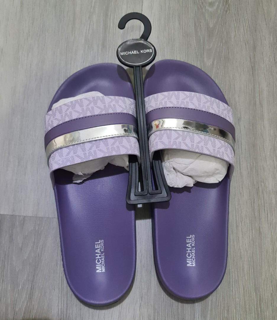 Michael kors store slides womens purple