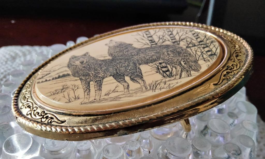 Scrimshaw belt buckle sale
