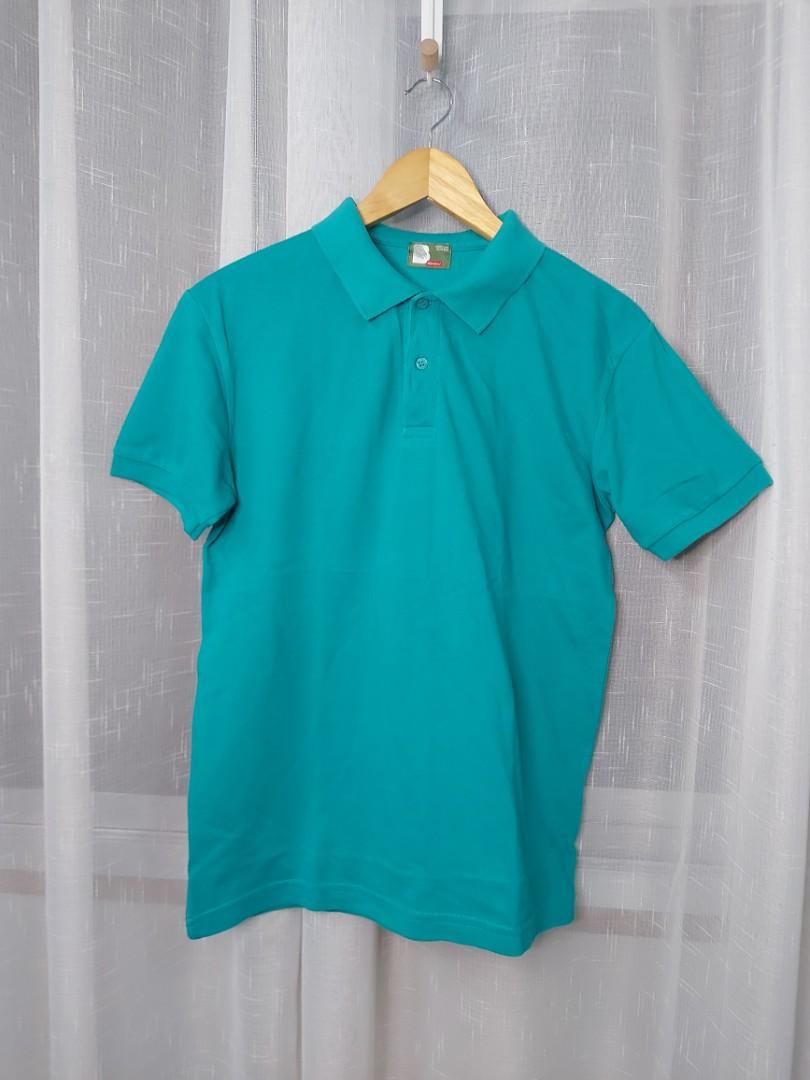Blue green store polo shirt