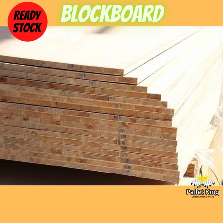 Blockboard 18mm Double Side White Table Top Shelf Board Papan