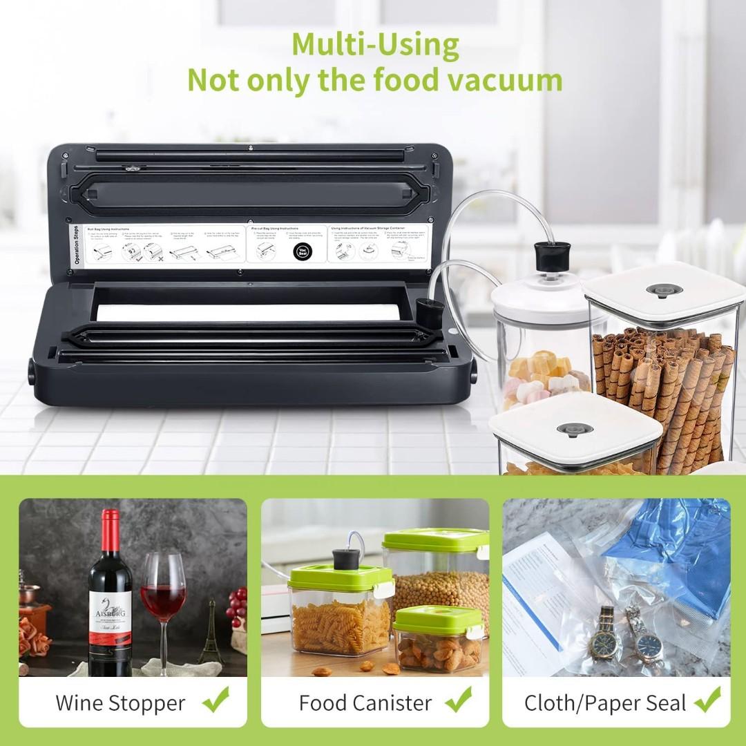 Bonsenkitchen Food Vacuum Sealer with Builtin Cutter & Roll Bag
