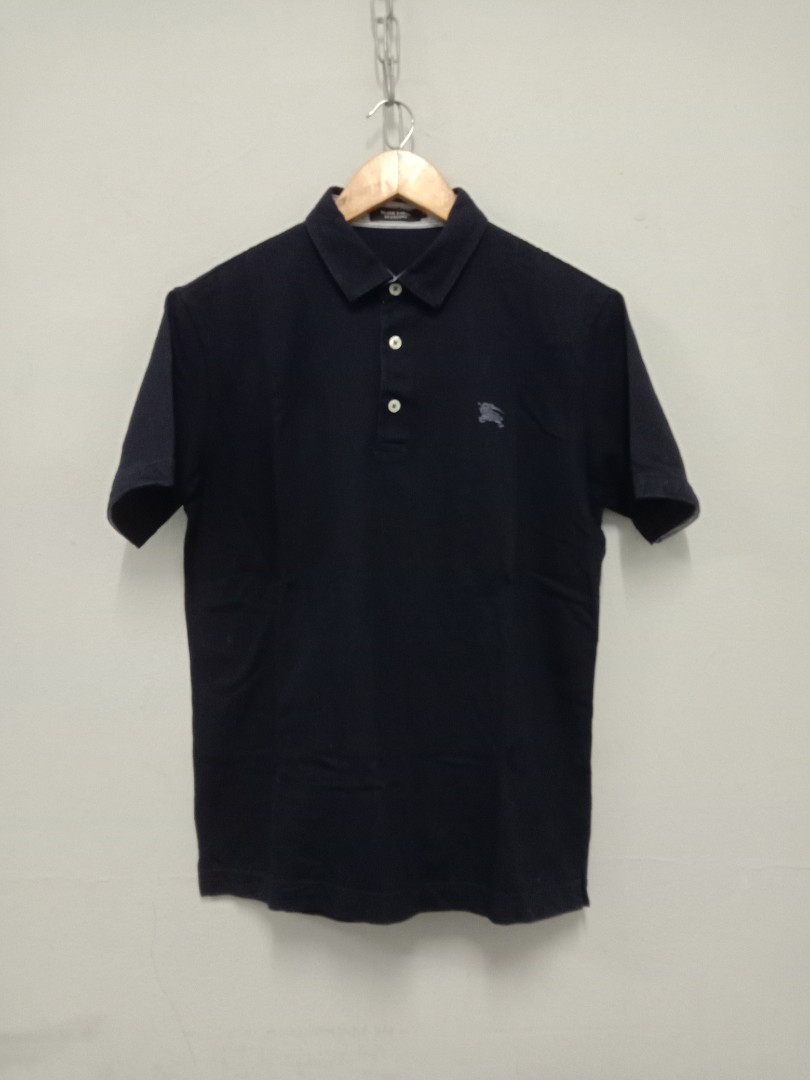Burberry black shop label polo shirt